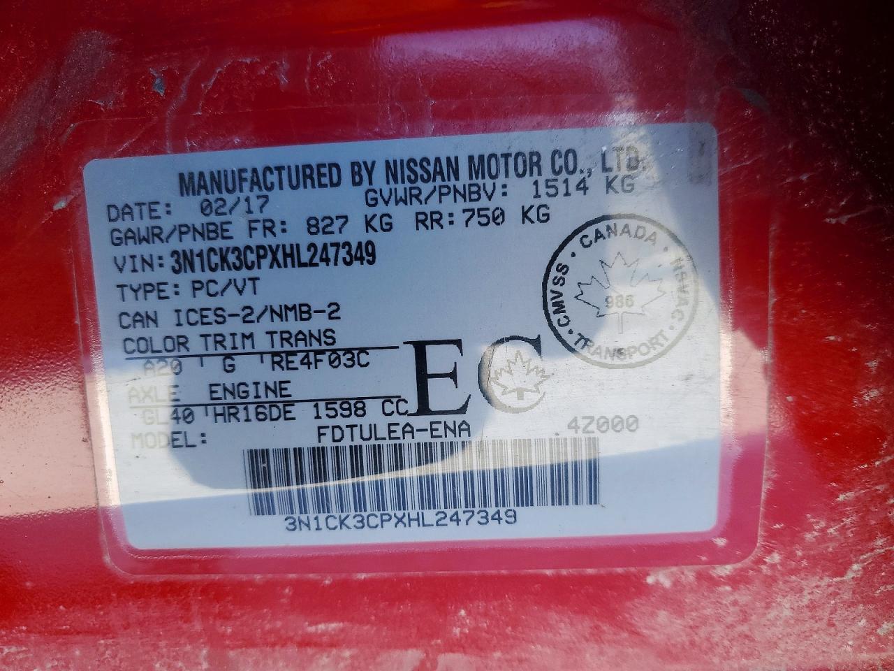 2017 NISSAN MICRA