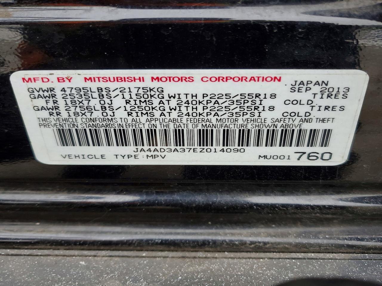 2014 MITSUBISHI outlander