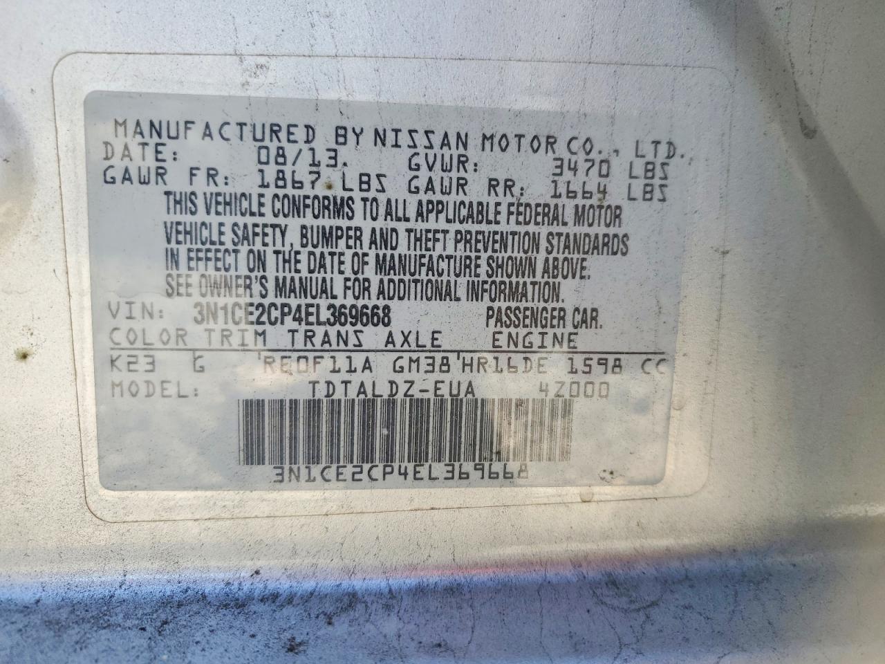 2014 NISSAN Versa Note