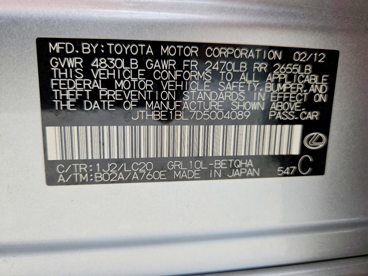 2013 LEXUS GS 350