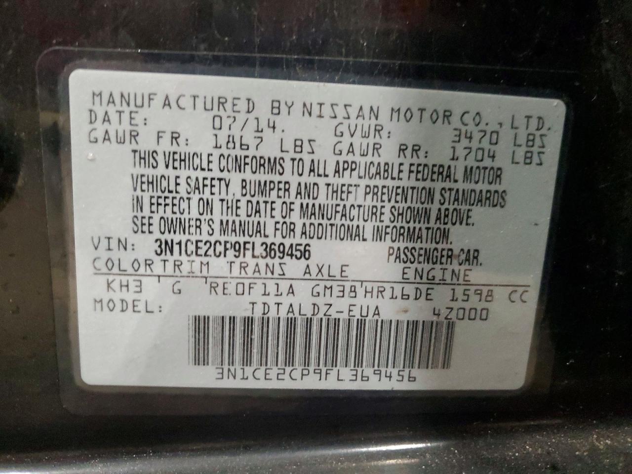 2015 NISSAN Versa Note