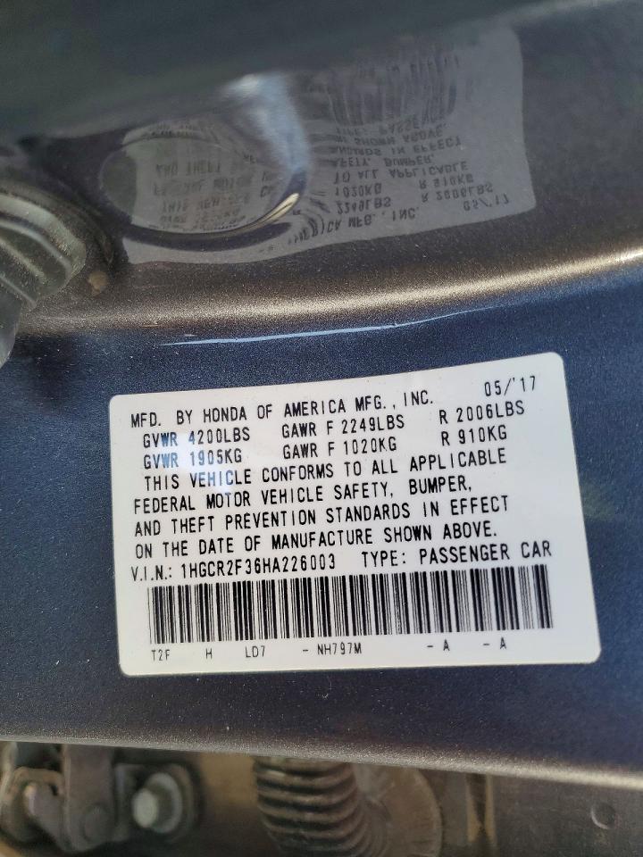 2017 HONDA ACCORD