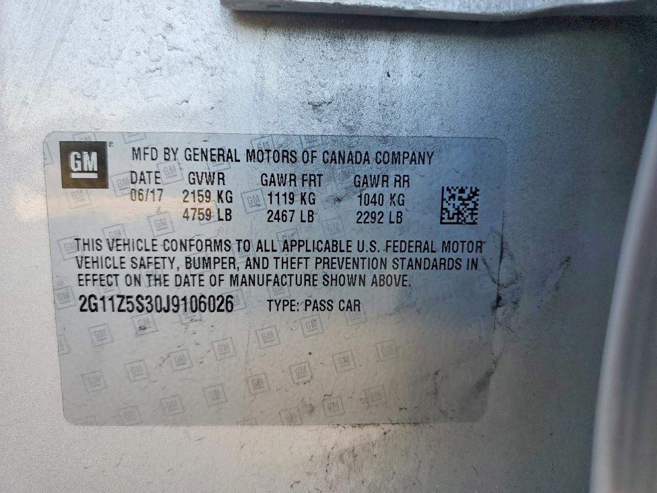 2018 CHEVROLET IMPALA