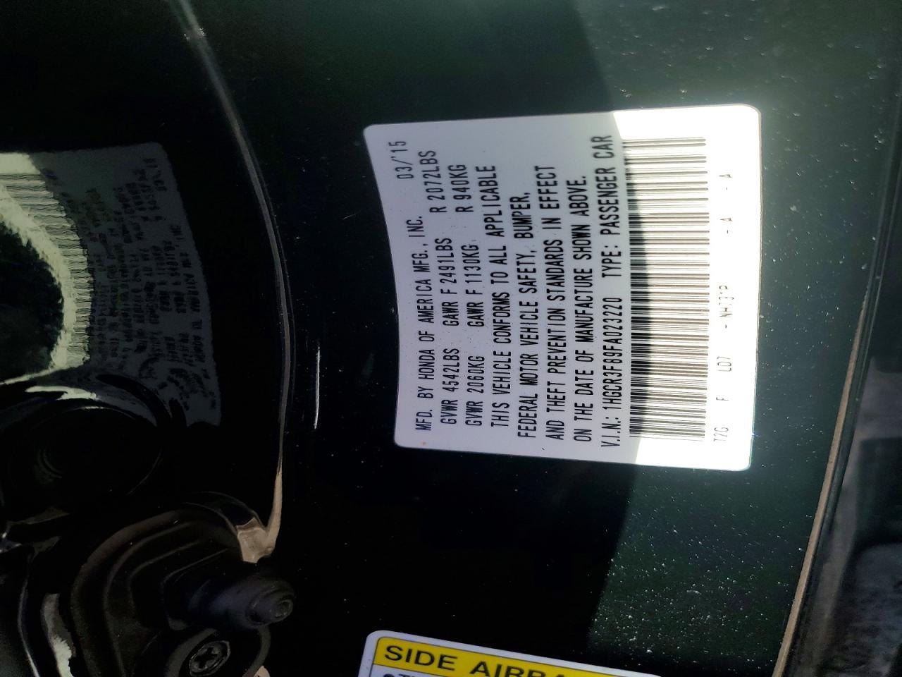 2015 HONDA ACCORD
