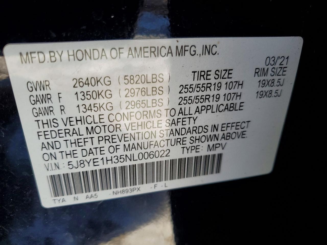 2022 ACURA MDX