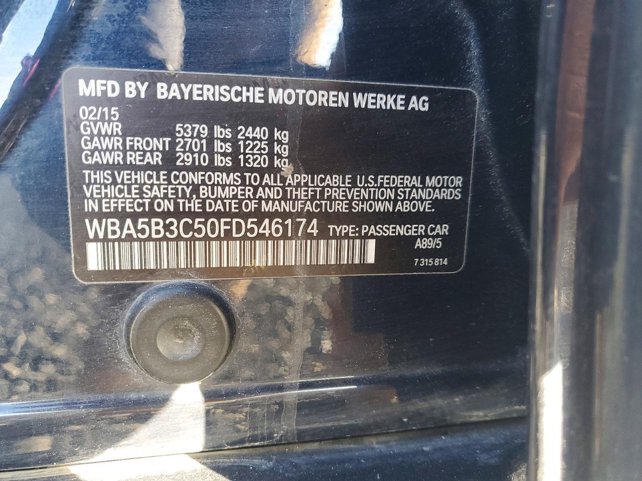 2015 BMW 5 series