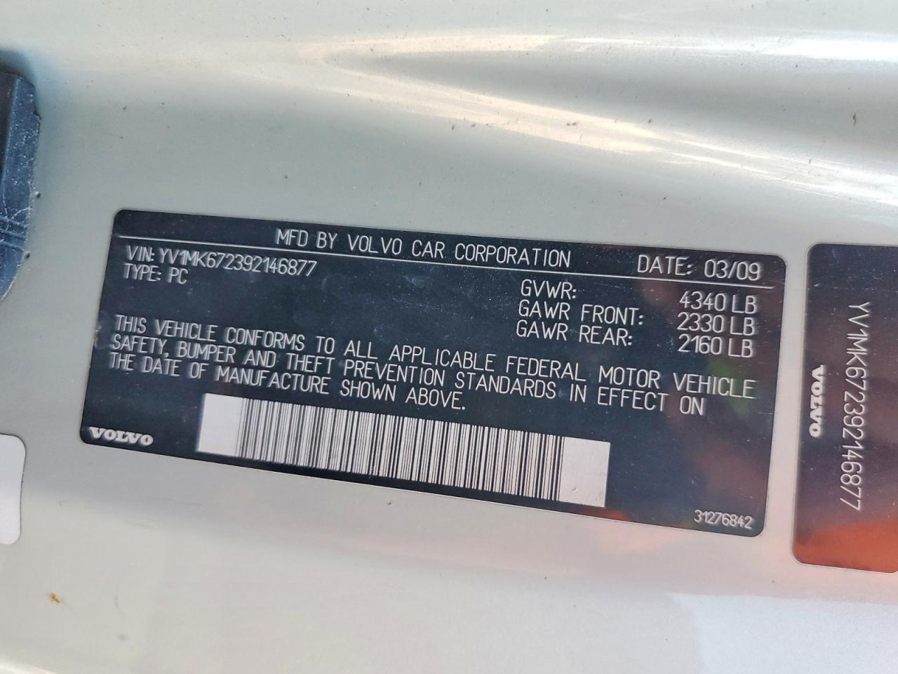 2009 VOLVO C30