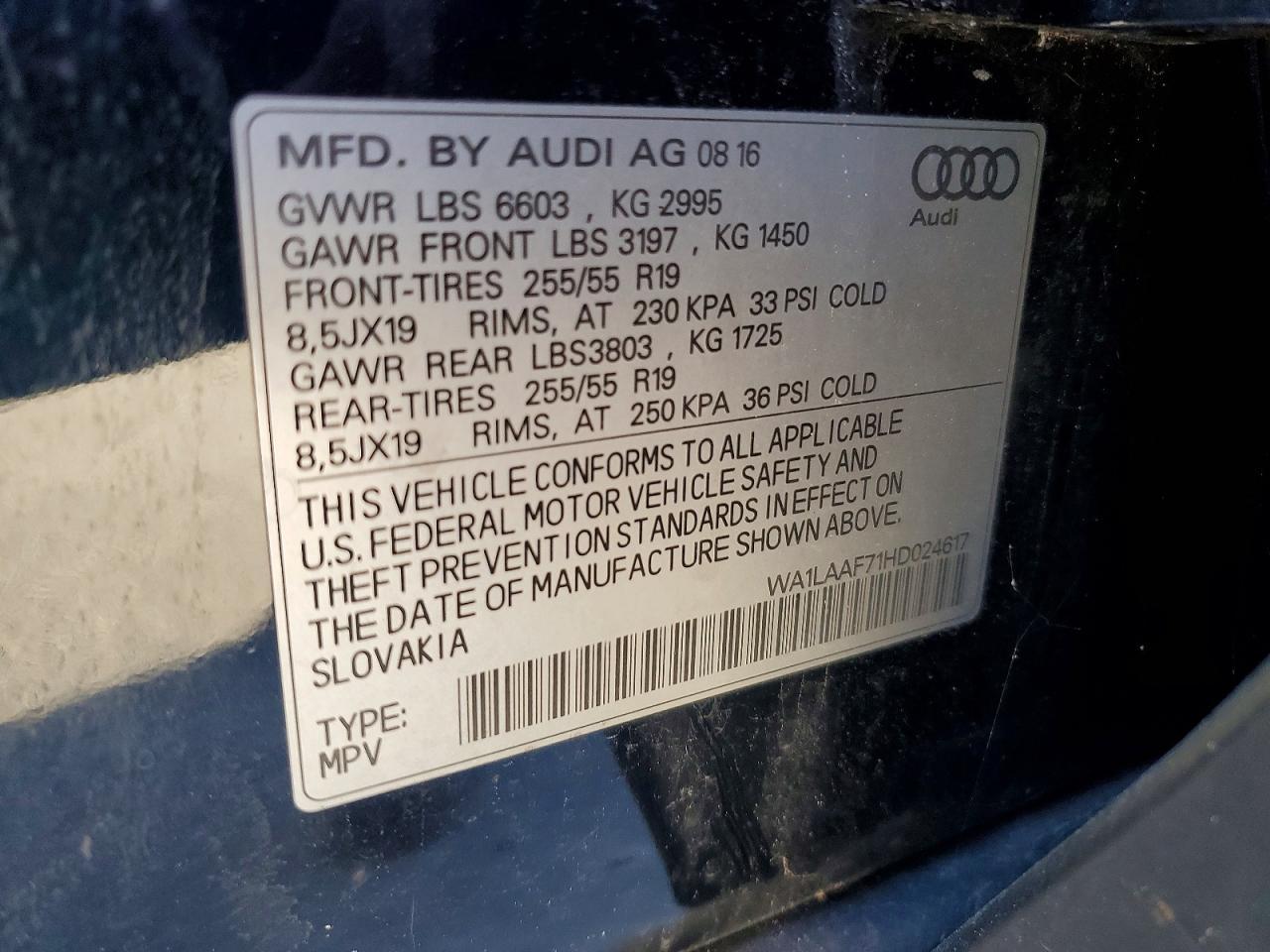 2017 AUDI Q7