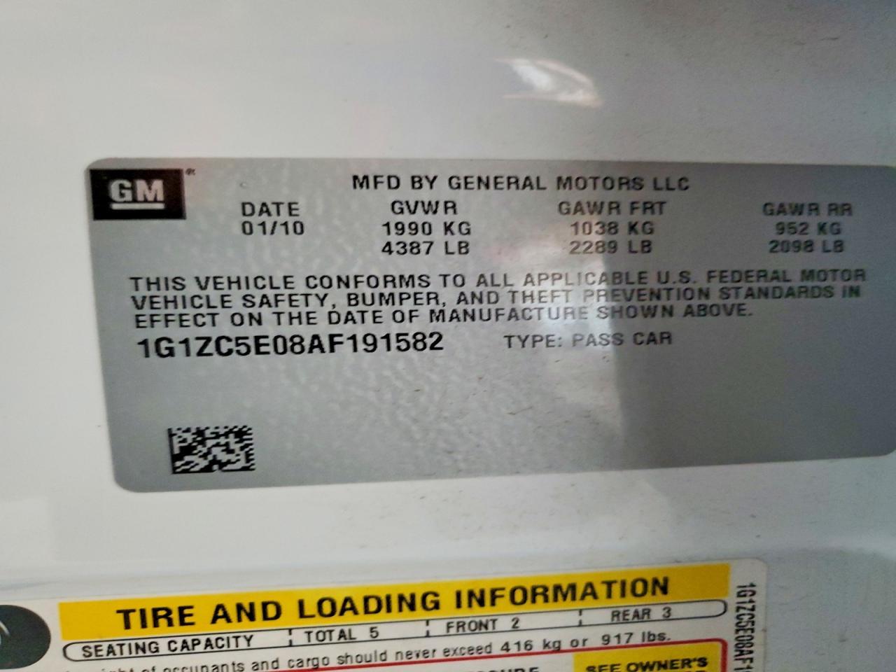 2010 CHEVROLET MALIBU