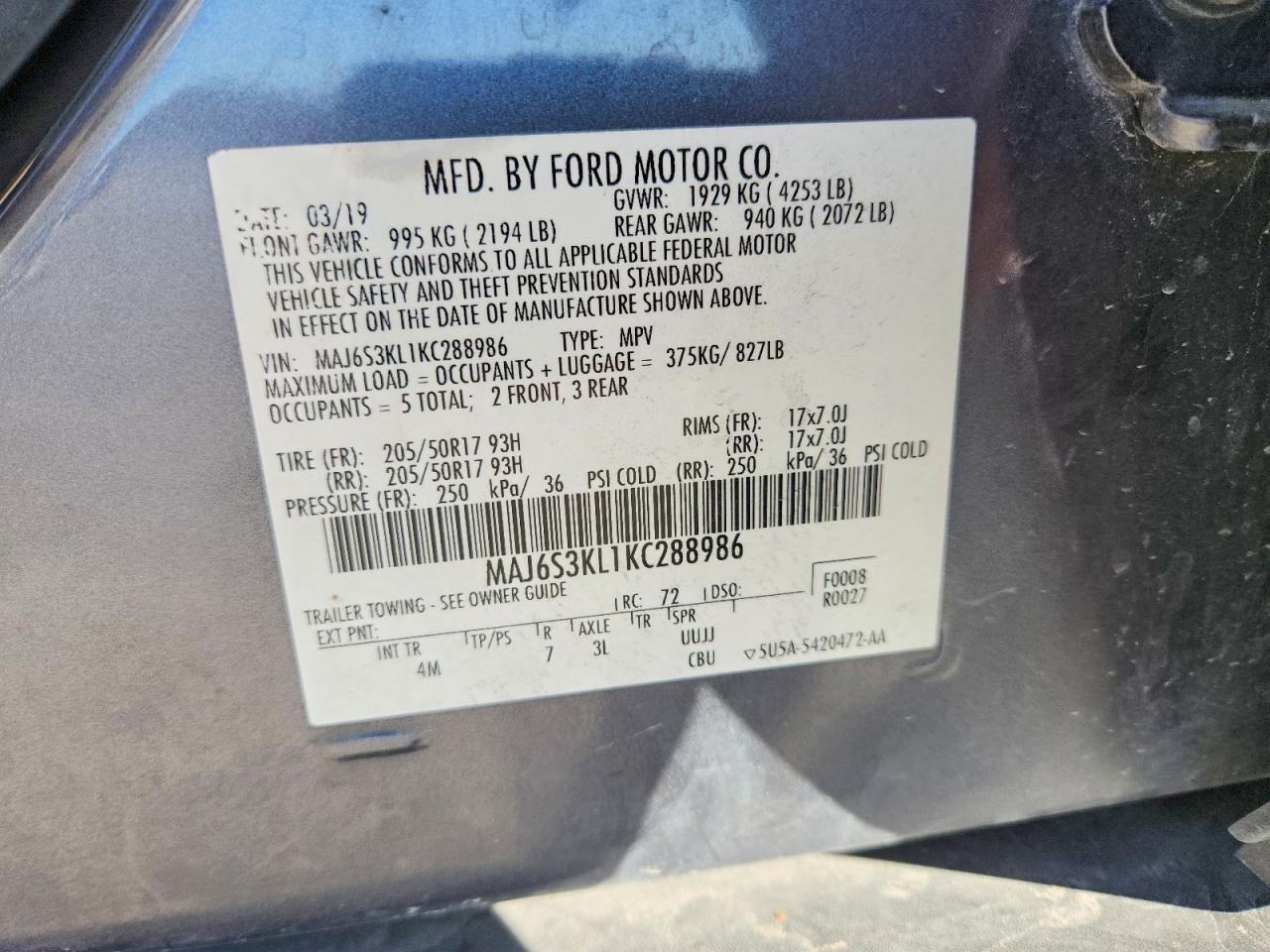 2019 FORD EcoSport