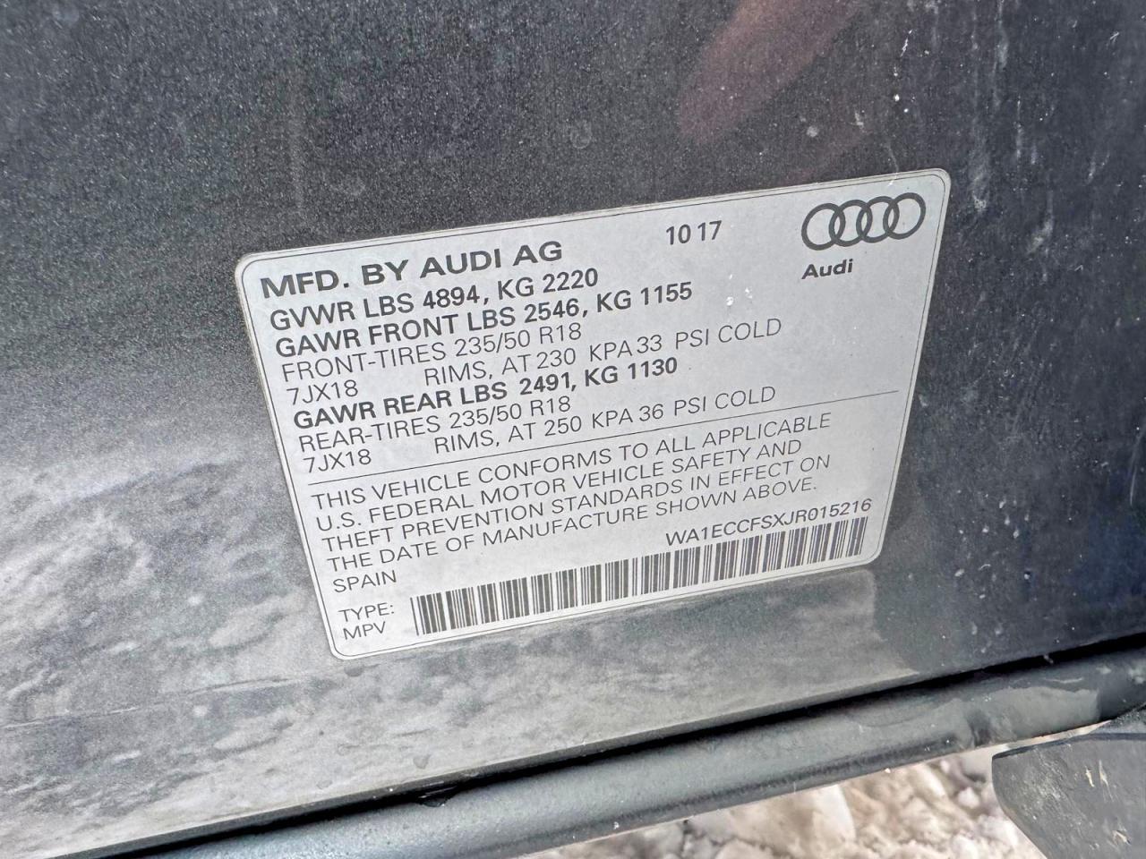 2018 AUDI Q3