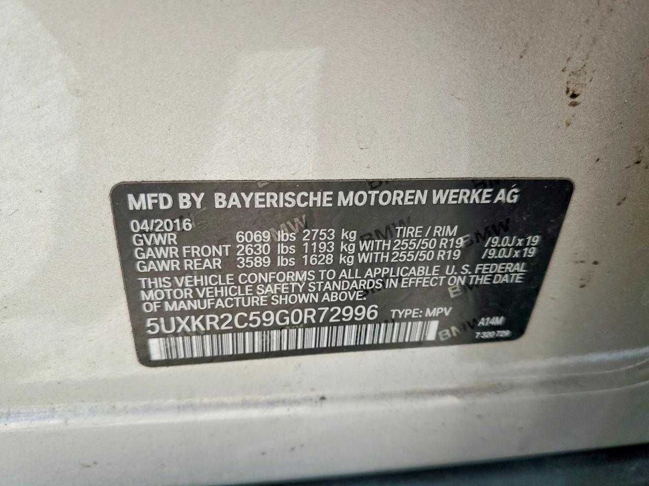 2016 BMW X5