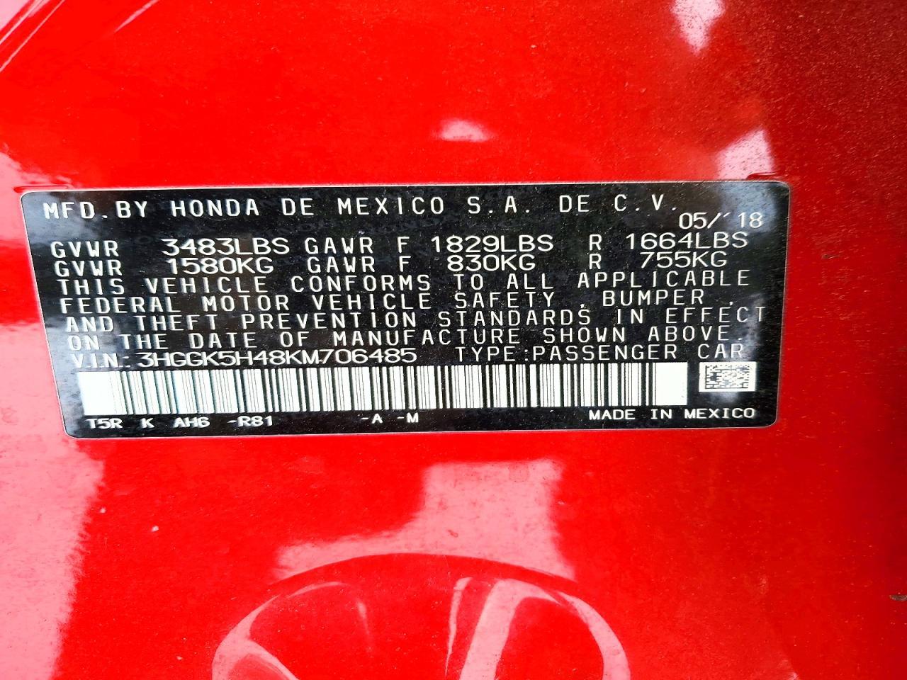 2019 HONDA FIT