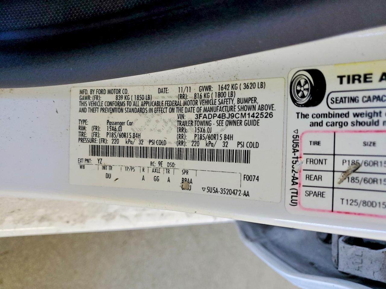 2012 FORD Fiesta