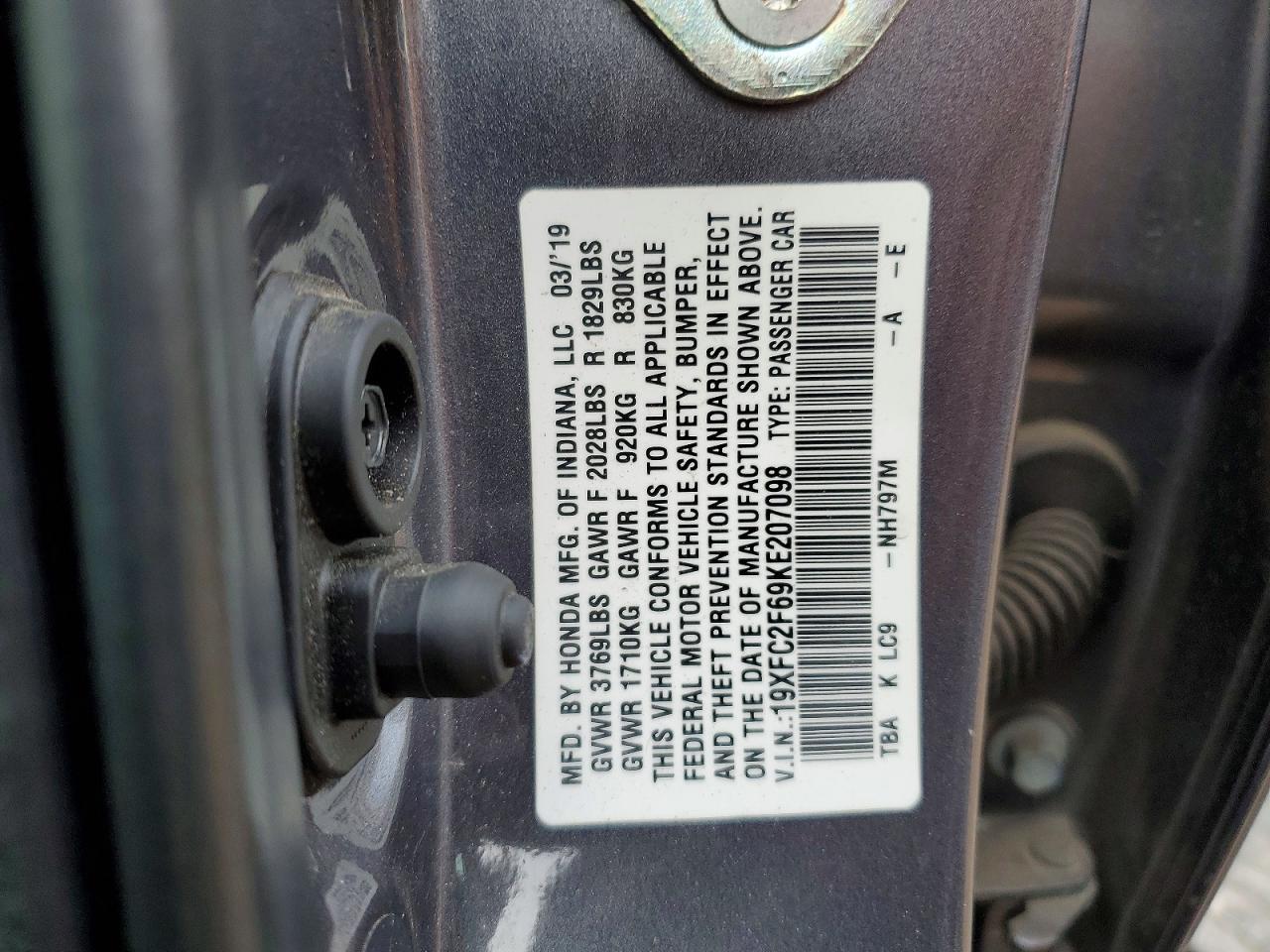 2019 HONDA CIVIC