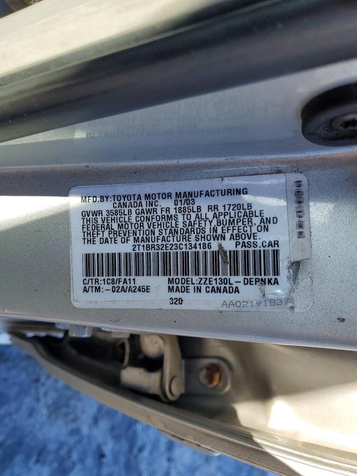 2003 TOYOTA COROLLA