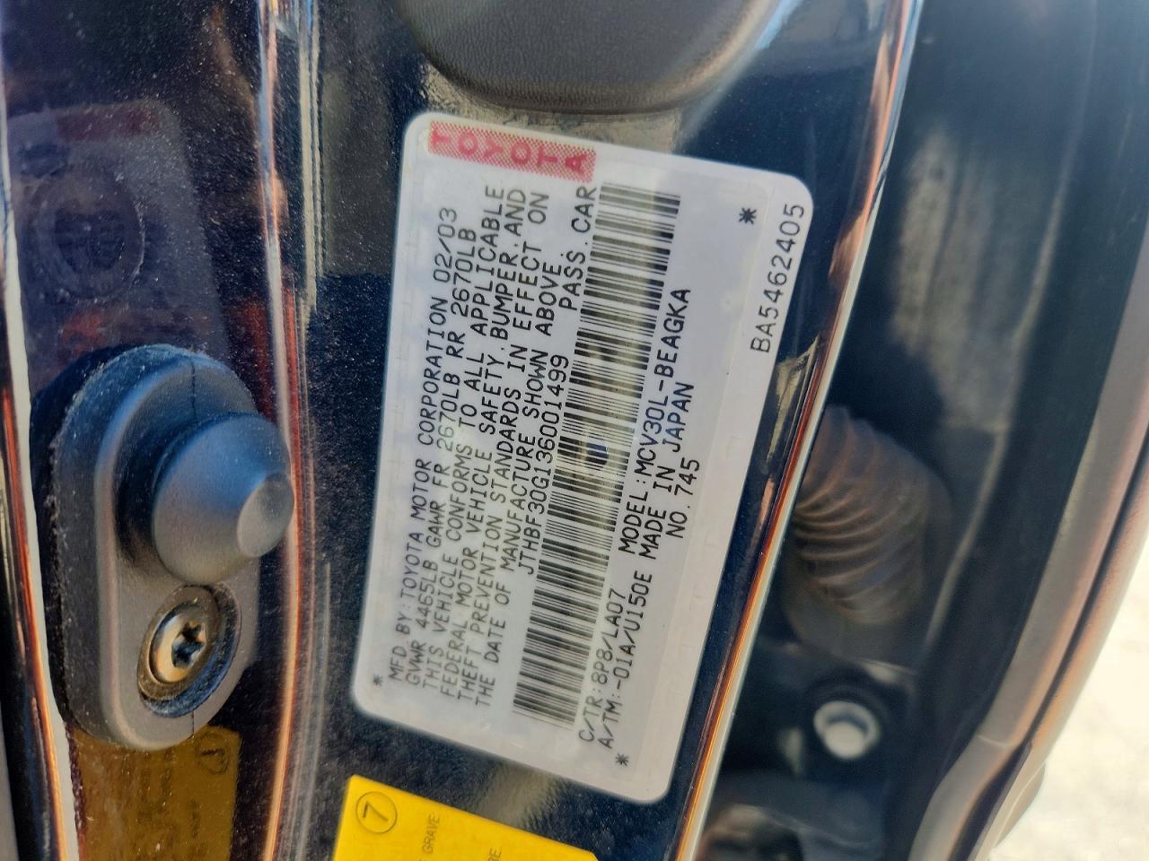 2003 LEXUS Es 300