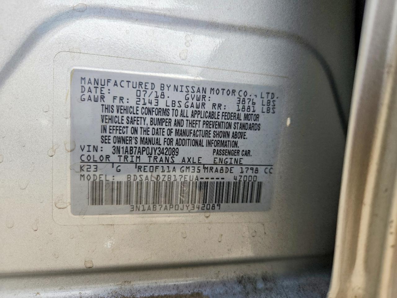 2018 NISSAN SENTRA