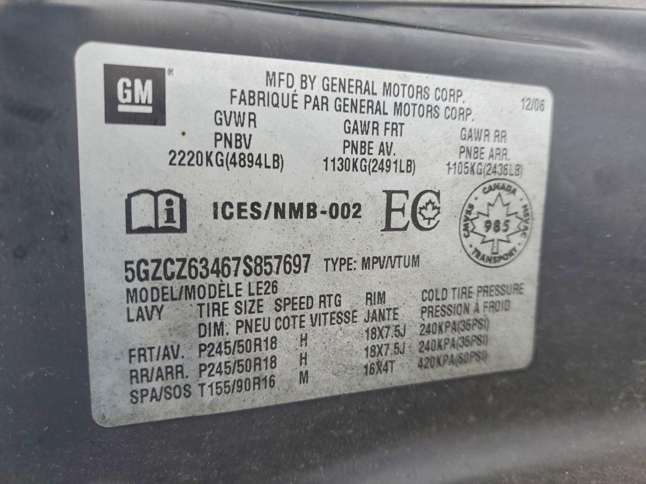 2007 SATURN Vue