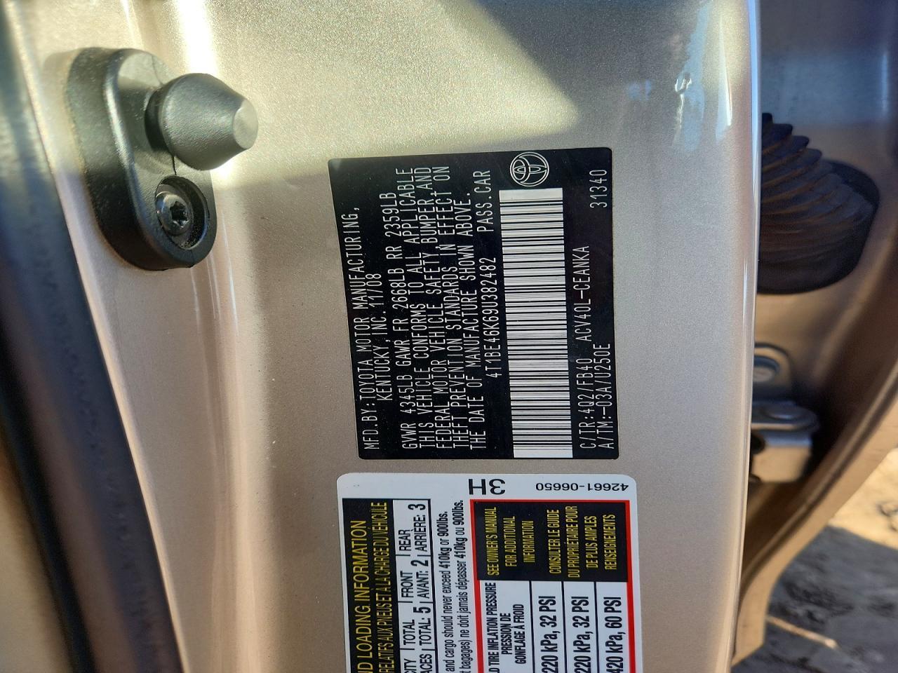2009 TOYOTA CAMRY
