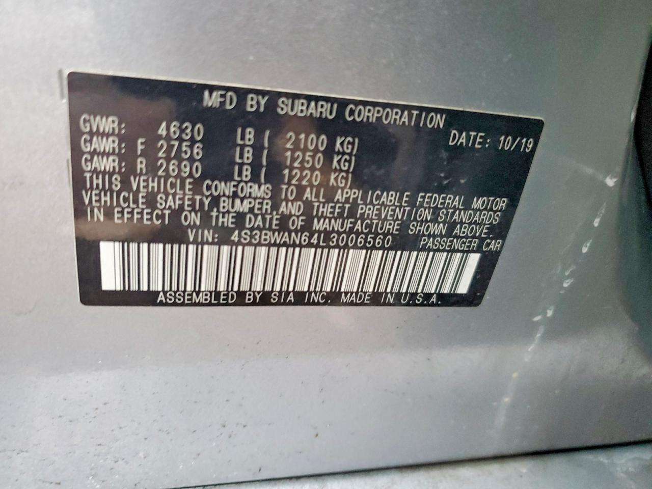 2020 SUBARU Legacy