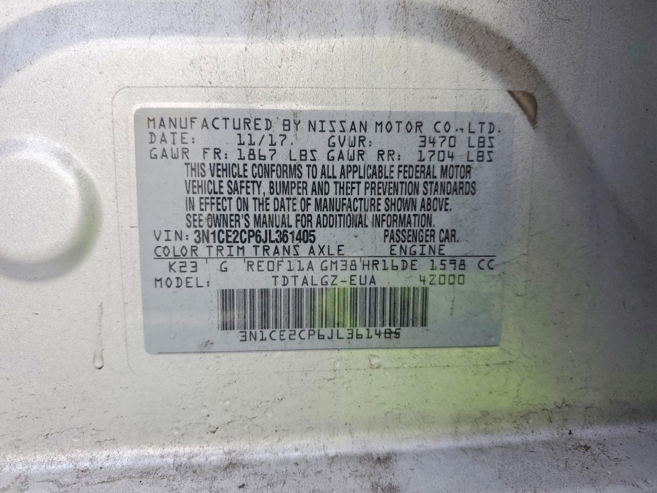 2018 NISSAN Versa Note