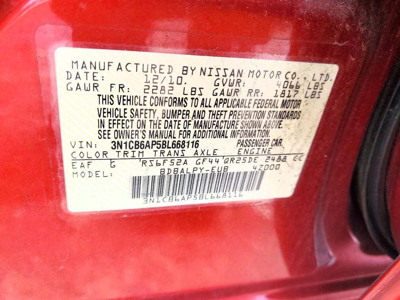 2011 NISSAN SENTRA