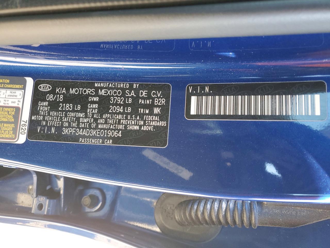2019 KIA FORTE