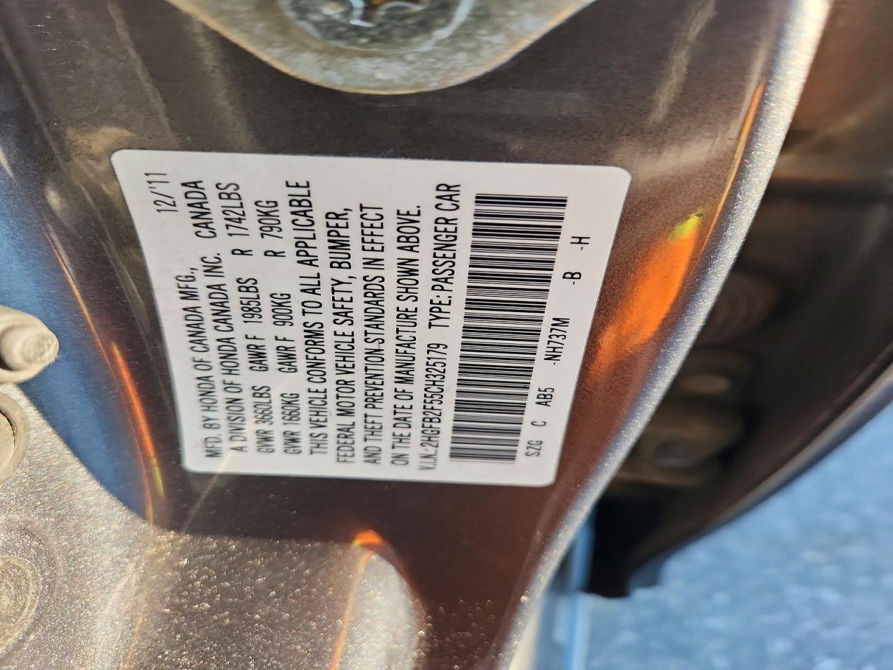 2012 HONDA CIVIC