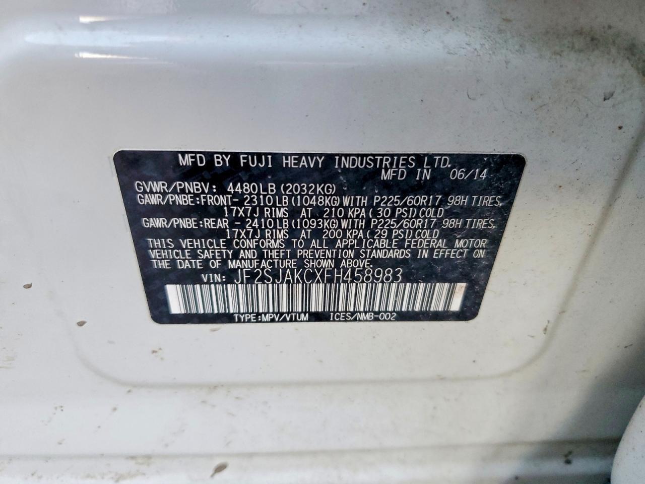 2015 SUBARU FORESTER