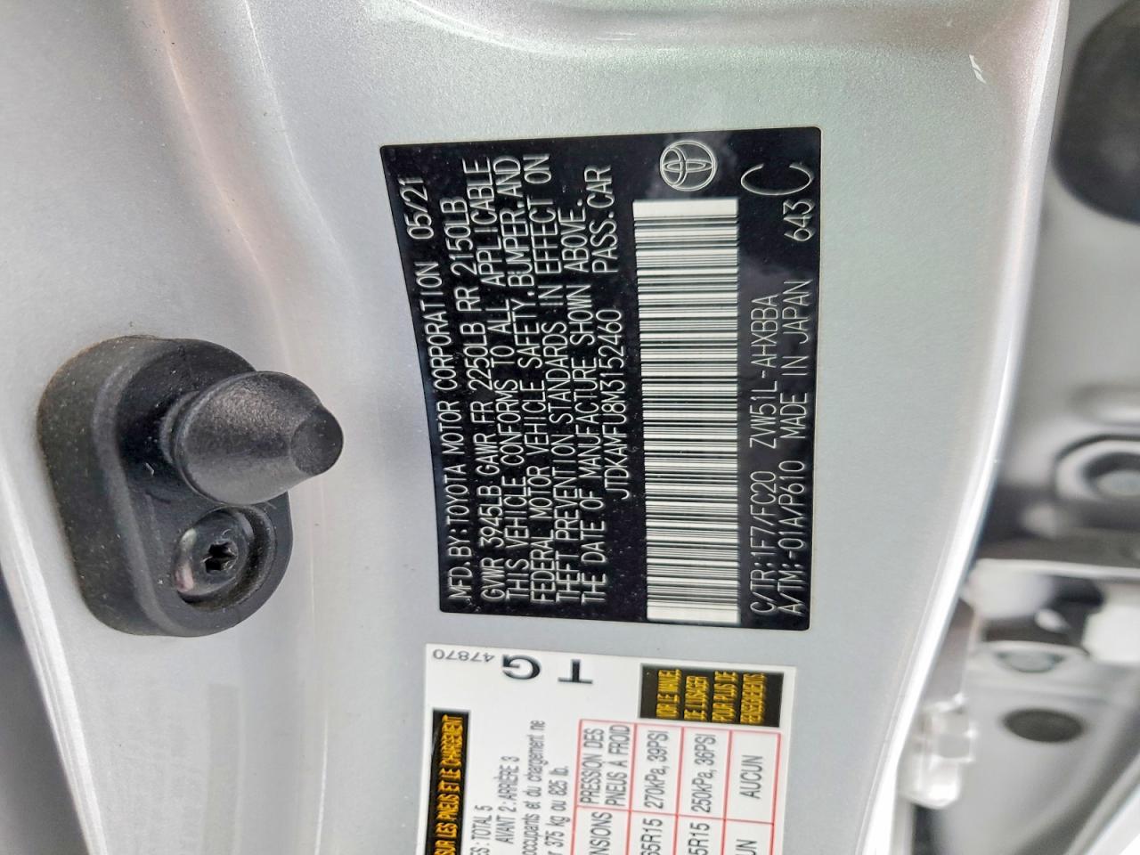 2021 TOYOTA PRIUS