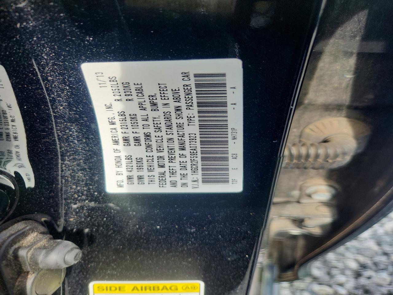 2014 HONDA ACCORD