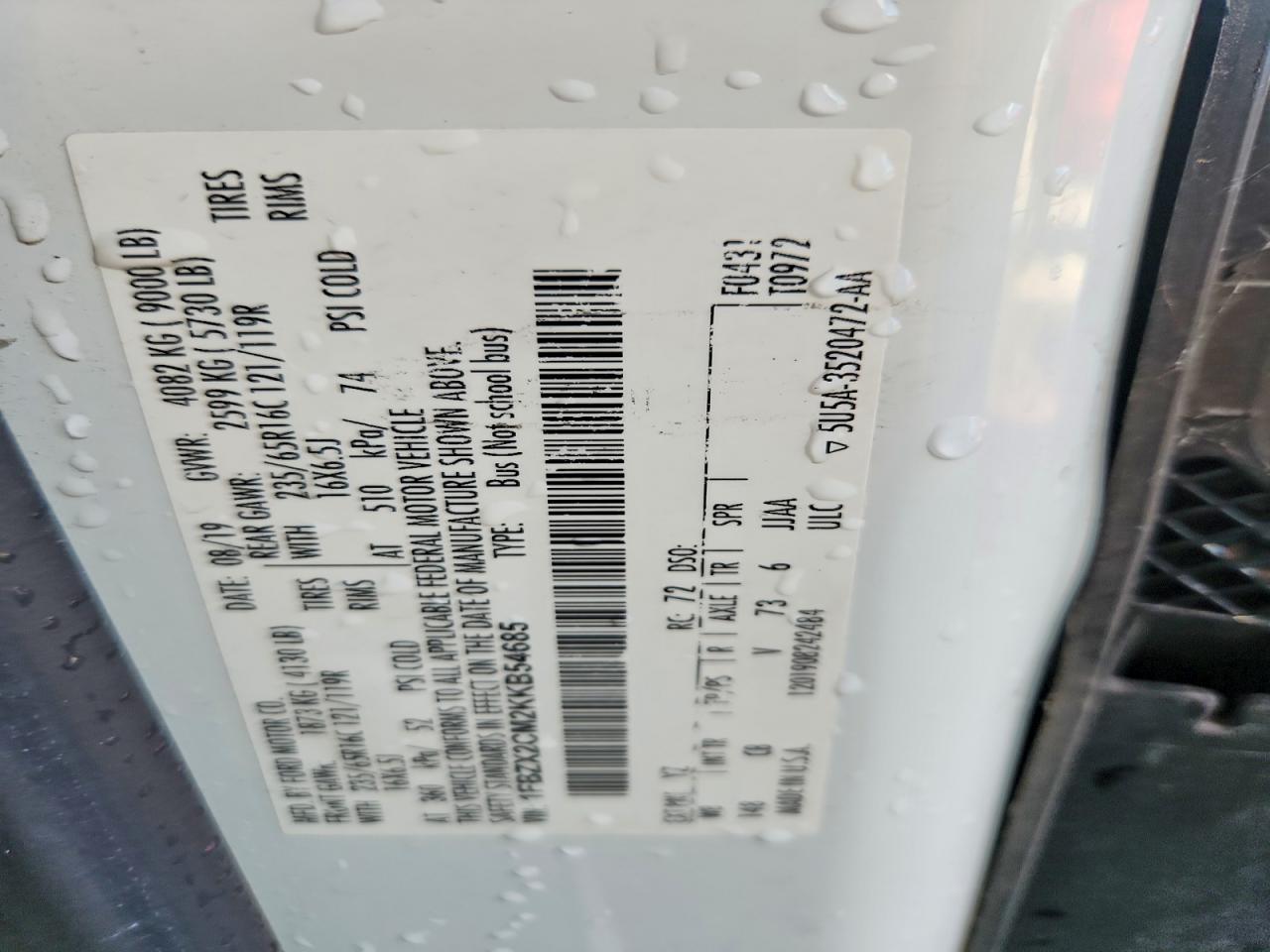 2019 FORD Transit