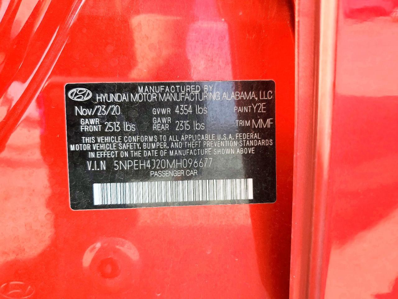 2021 HYUNDAI SONATA