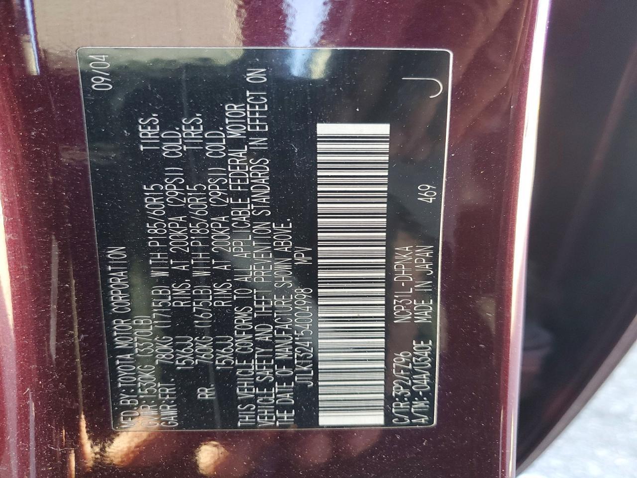 2005 TOYOTA SCION
