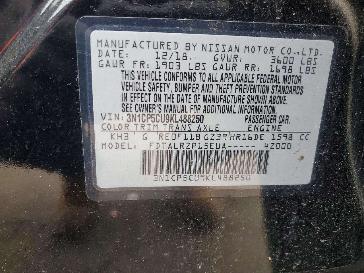 2019 NISSAN KICKS