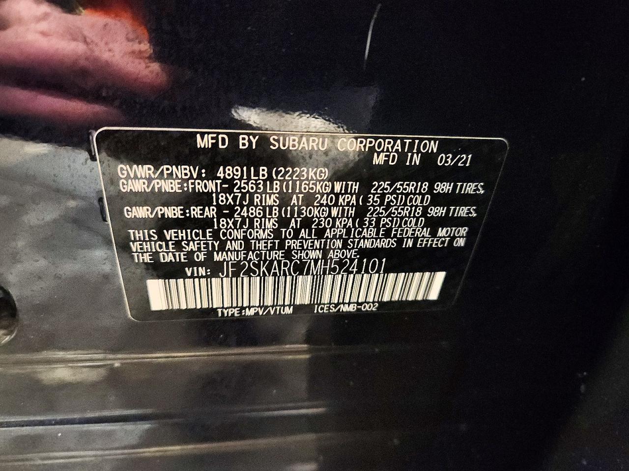 2021 SUBARU FORESTER