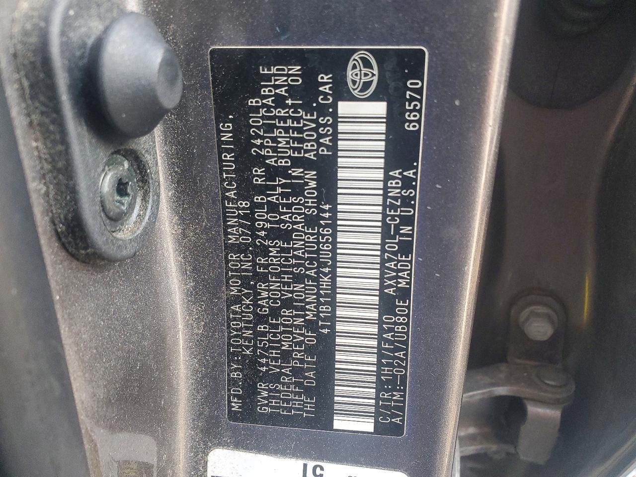 2018 TOYOTA CAMRY