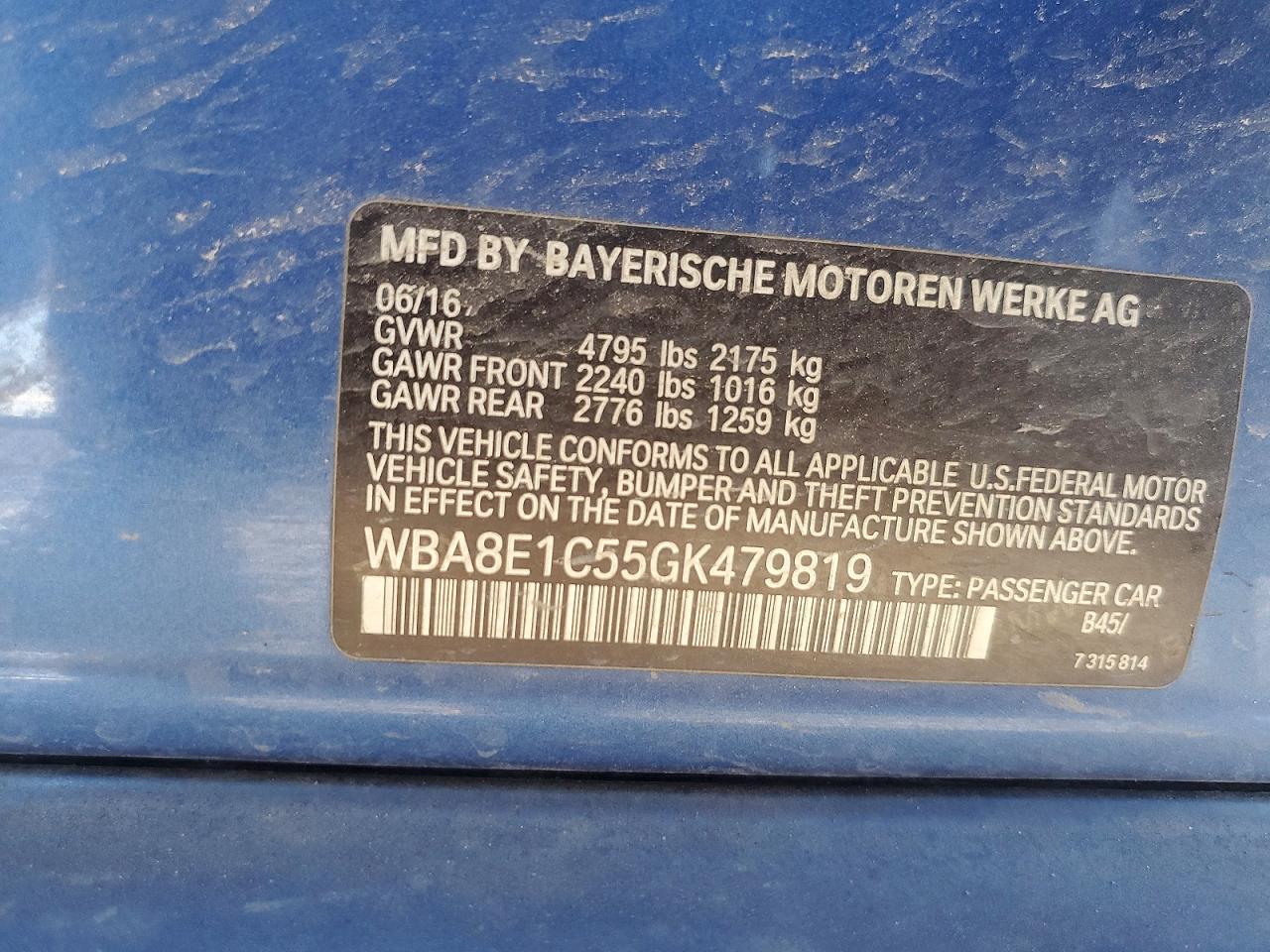 2016 BMW 3 SERIES