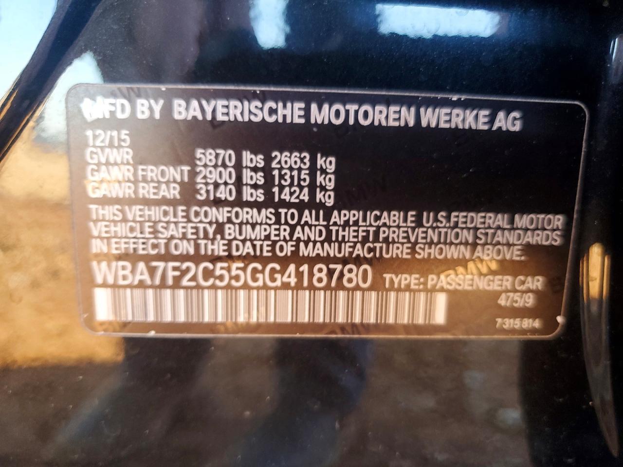 2016 BMW 7 series