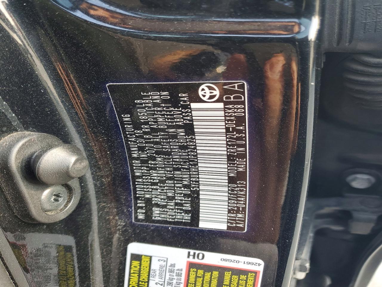 2018 TOYOTA COROLLA