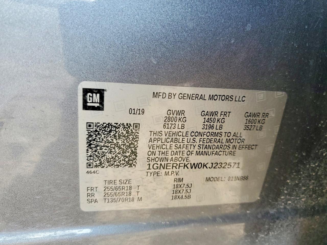 2019 CHEVROLET TRAVERSE