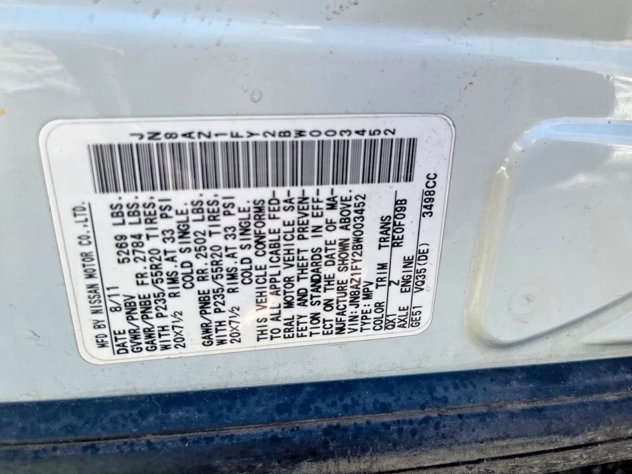 2011 NISSAN MURANO