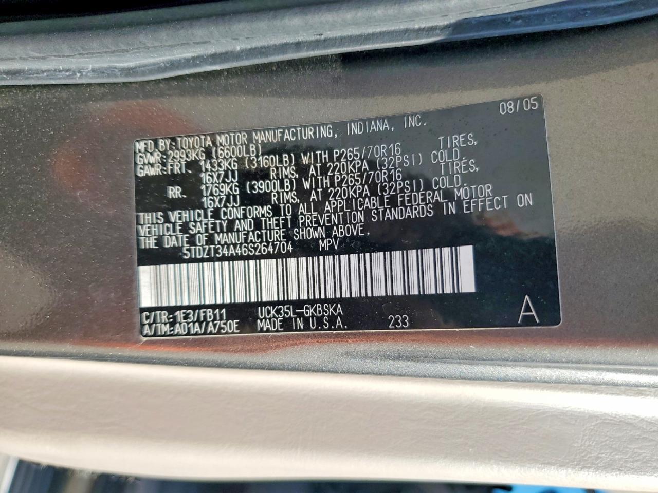 2006 TOYOTA Sequoia