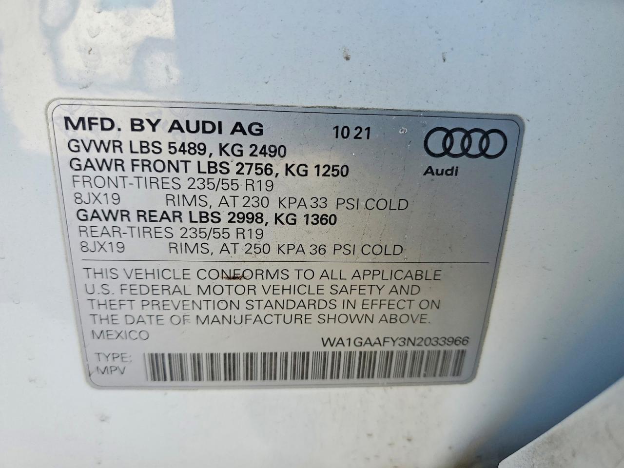 2022 AUDI Q5