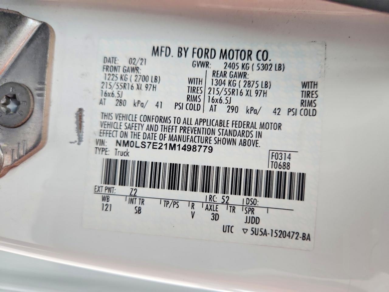 2021 FORD TRANSIT CONNECT
