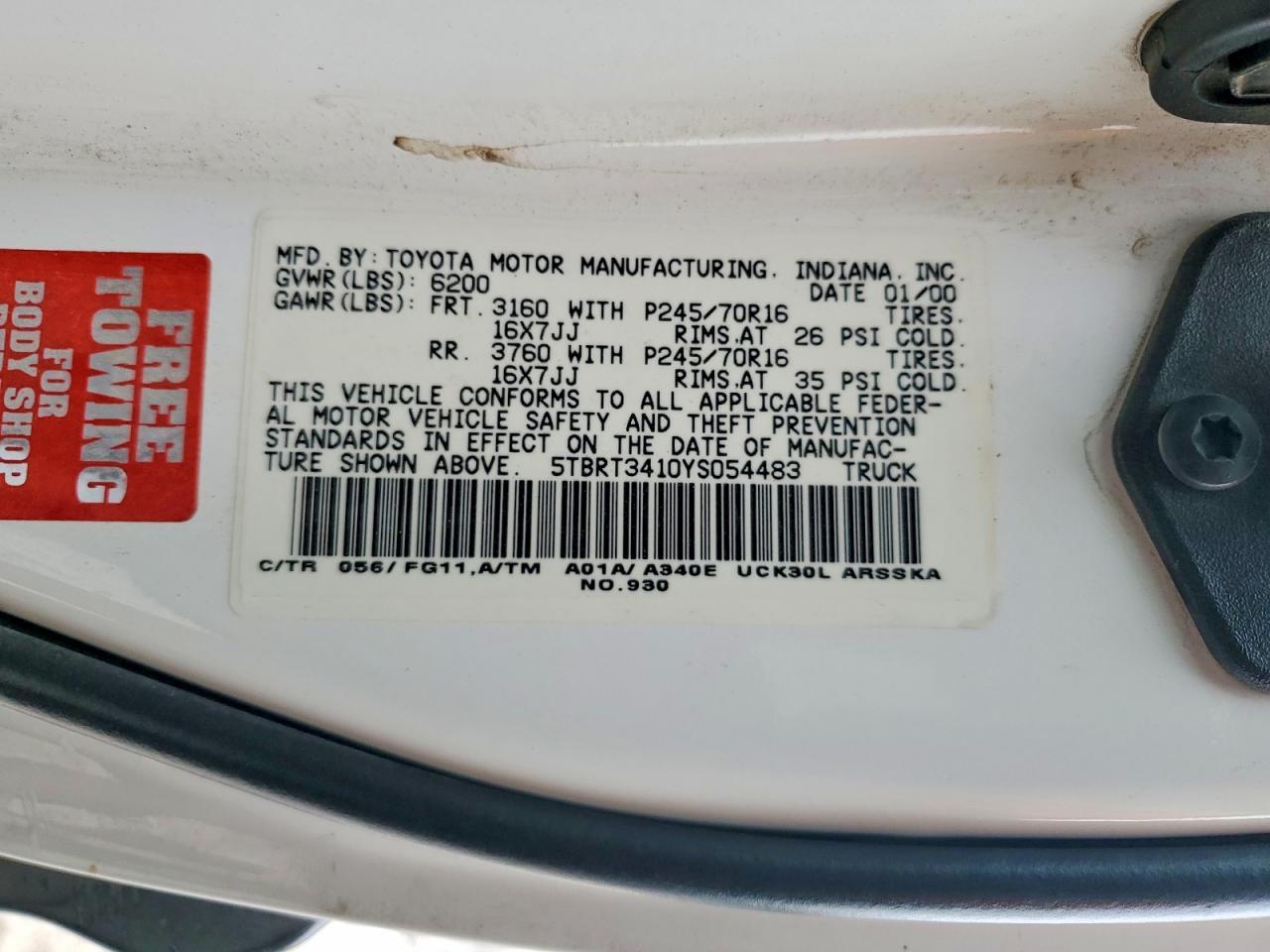 2000 TOYOTA TUNDRA