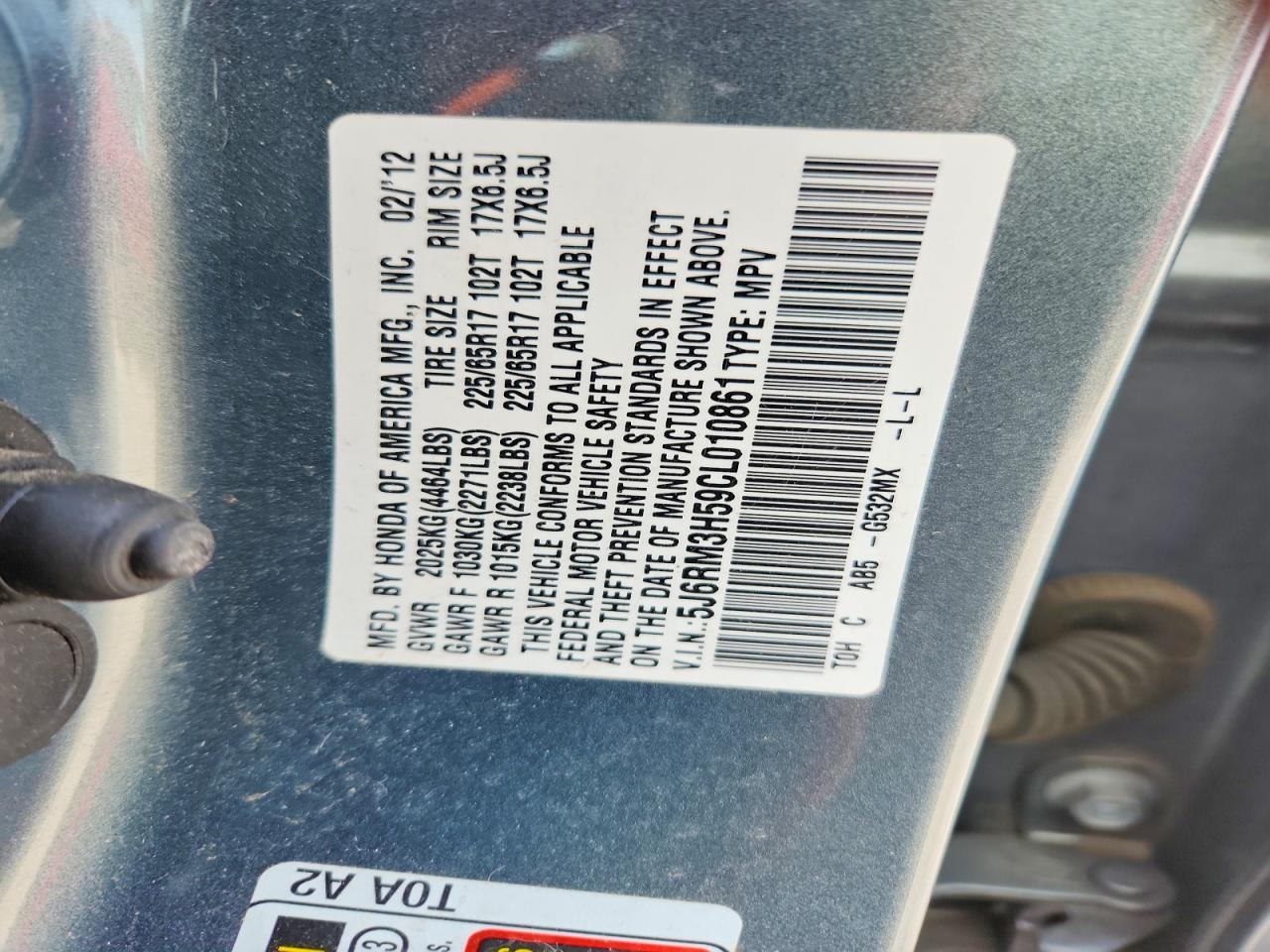 2012 HONDA CR-V
