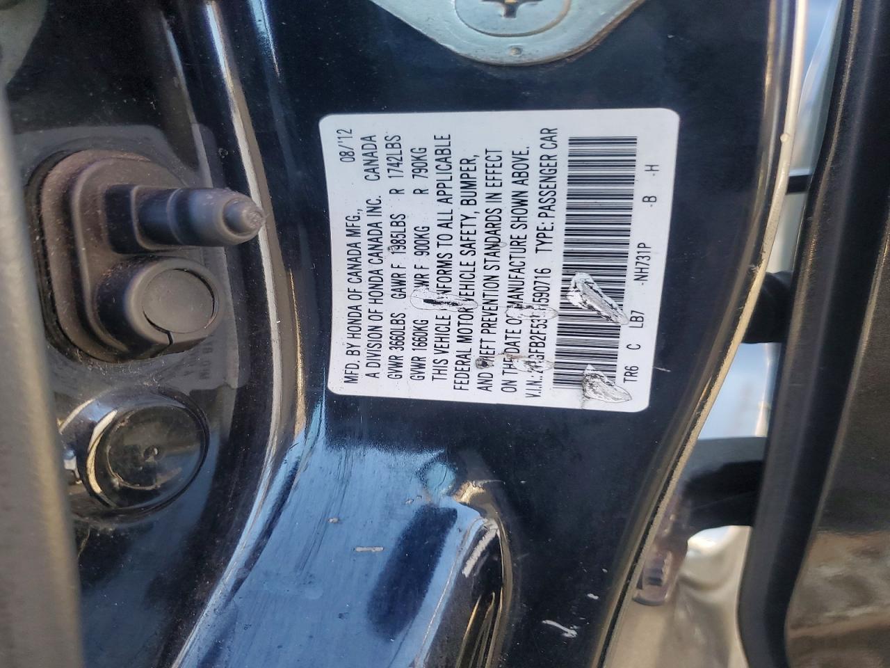 2012 HONDA CIVIC