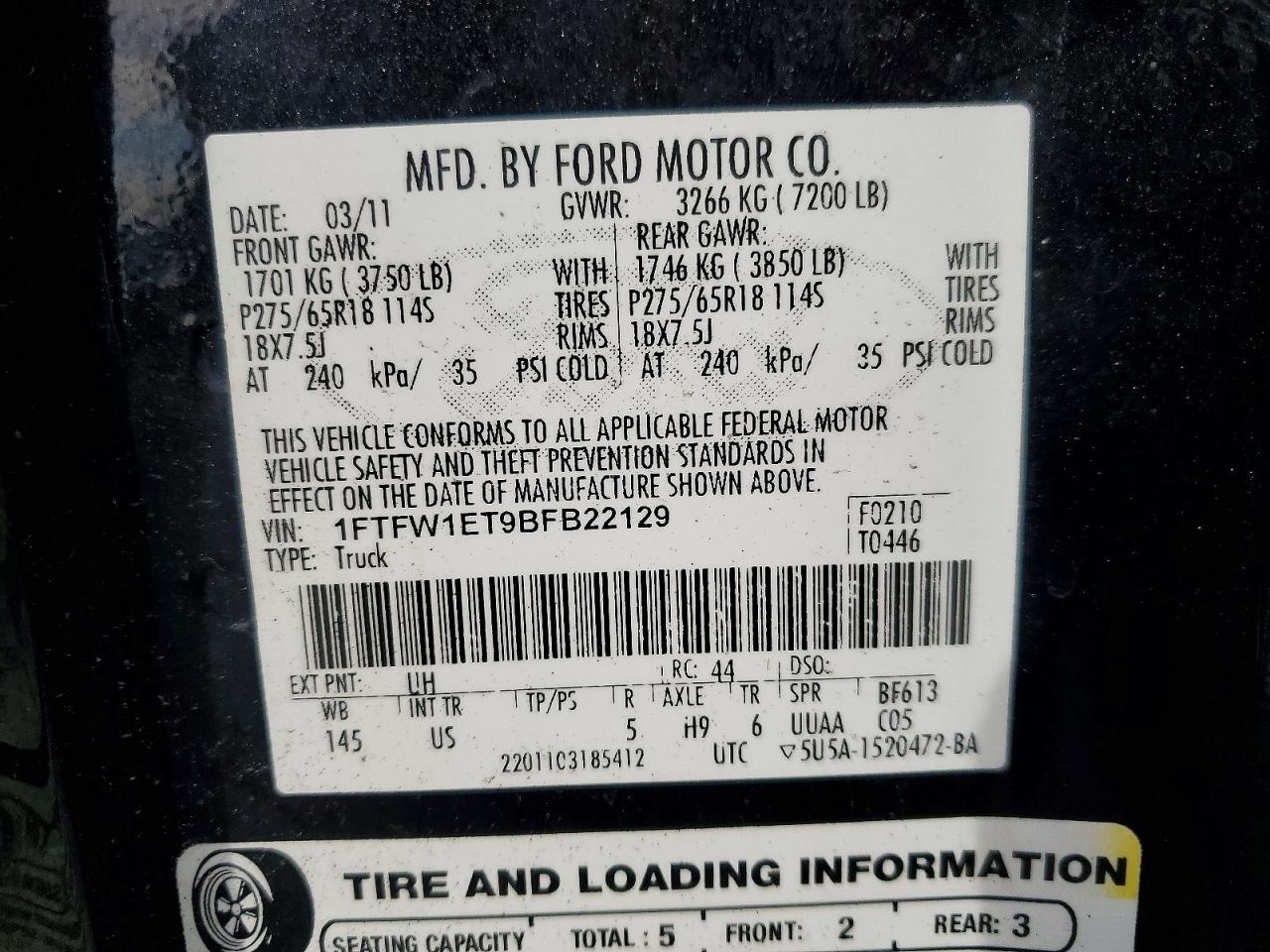 2011 FORD F-150